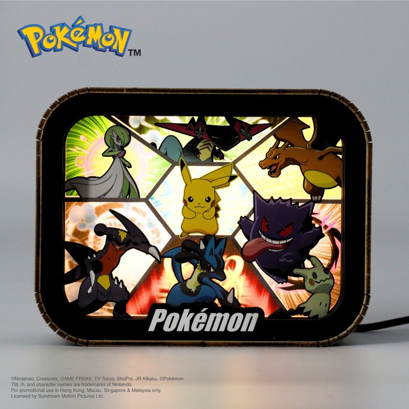 Pokémon小夜燈 - Pokémon集合 - 燈具/燈飾 - 木頭 多色