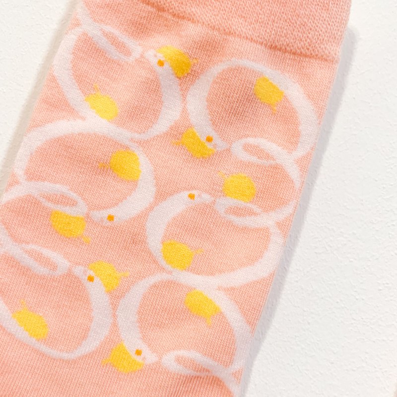 Xiaolong safe socks for the Year of the Snake limited edition [Xiaolong New Year's Eve] exchange gifts - ถุงเท้า - ผ้าฝ้าย/ผ้าลินิน สึชมพู