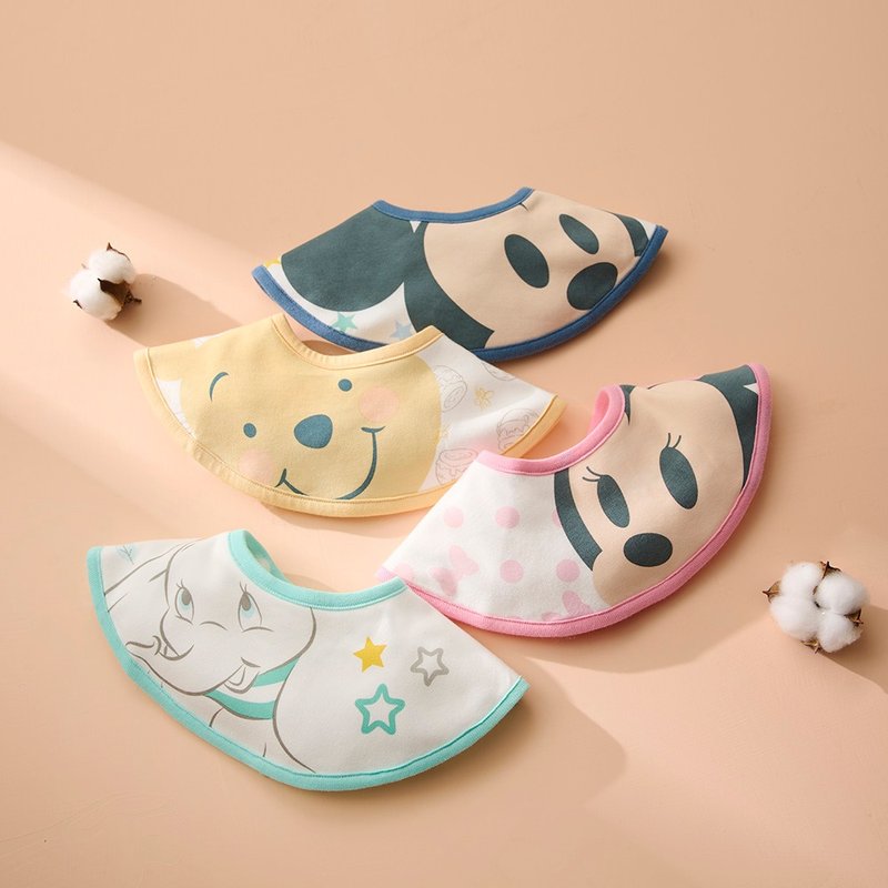 【Baby City】Disney style round bib (multiple styles to choose from) - Bibs - Other Materials Multicolor