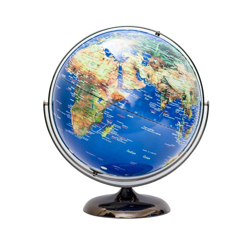 SkyGlobe 17-inch super satellite three-dimensional metal globe (English) - Items for Display - Plastic Blue