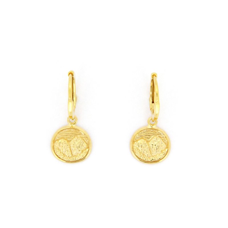 Night Mountain Drop Earrings, Sterling Silver Earrings, Dormeuse Earrings. - 耳環/耳夾/耳骨夾 - 純銀 金色