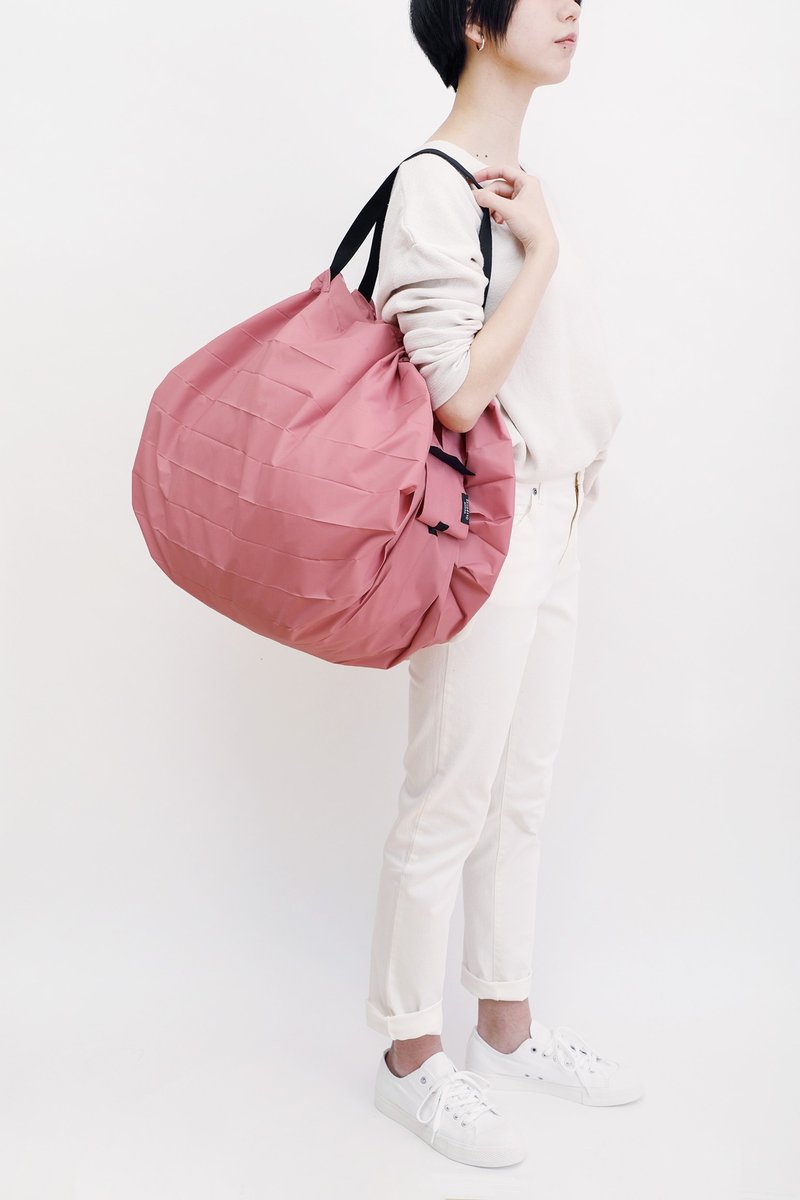 Foldable Tote L - MOMO - กระเป๋าถือ - ไนลอน สึชมพู