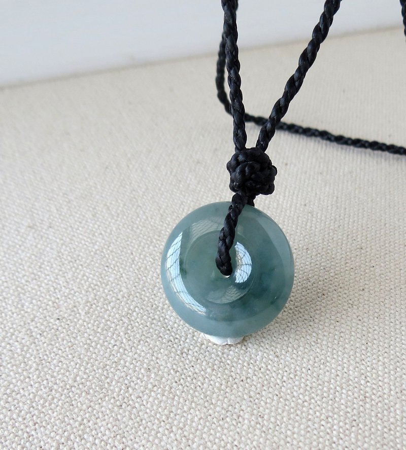 The birth year [Peace ‧ Ruyi] ice floating flower emerald silk wax line necklace*CH03*[four shares] - Necklaces - Gemstone Green