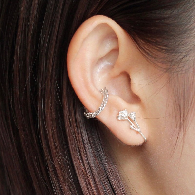 ami ear cuff - ต่างหู - โลหะ สีเงิน