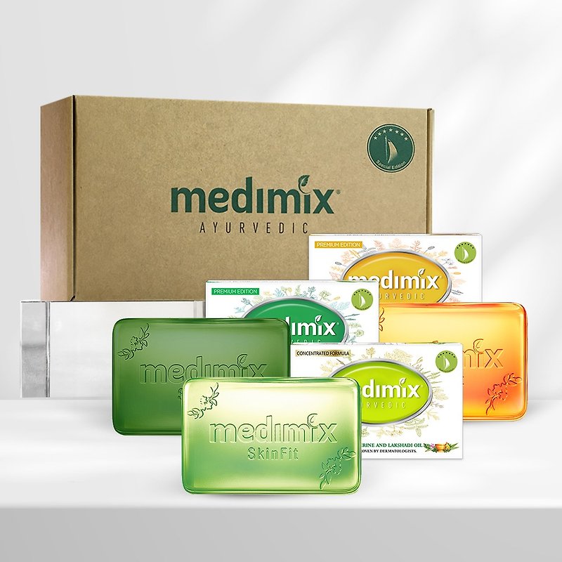 MEDIMIX Original Authentic - Indian Essence Herbal Essential Oil Soap 9 New Year's Gift Box (Three-color Comprehensive) - สบู่ - วัสดุอื่นๆ 