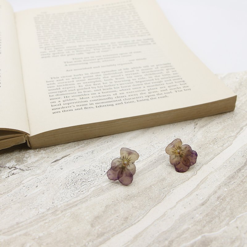 Gel jewelry, purple, three-tone earrings - ต่างหู - วัสดุอื่นๆ สีม่วง
