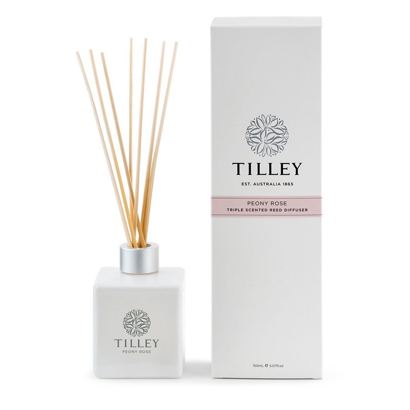 Australian Tilley Royal Classic Diffuser-Peony Rose 150ml - Fragrances - Glass White