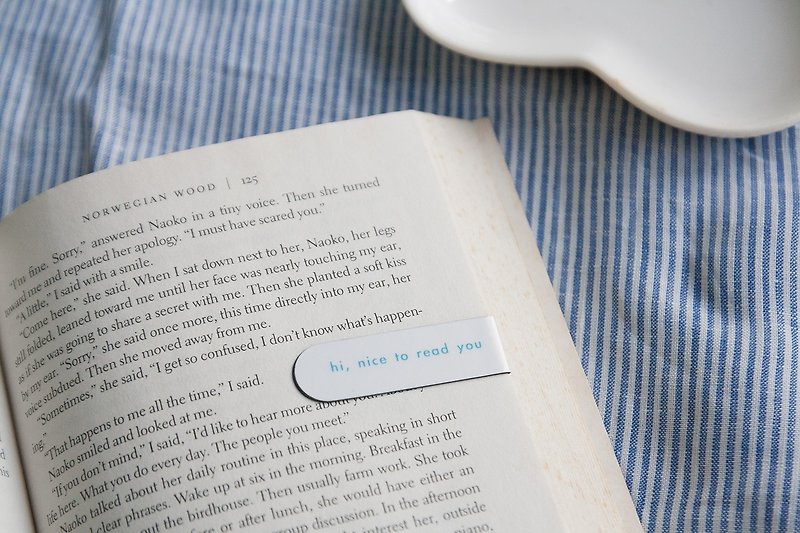 Magnet Bookmark - hi, nice to read you - 書籤 - 其他材質 白色