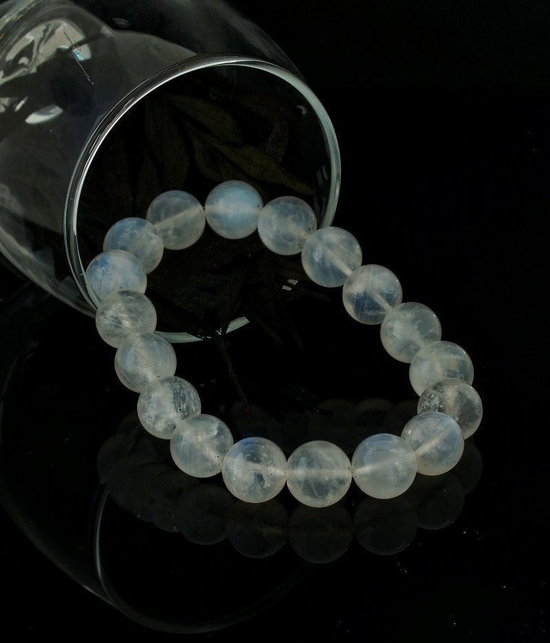 Blue Moon Stone 12mm Bracelet - Bracelets - Crystal 
