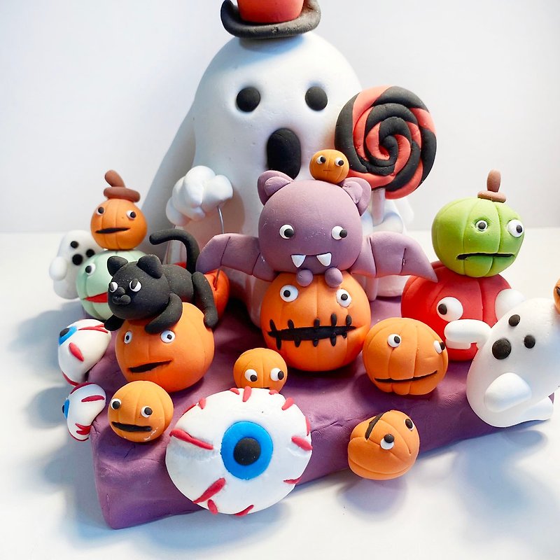 [Clay material includes teaching video] Halloween scene clay material pack DIY material pack - Other - Clay 