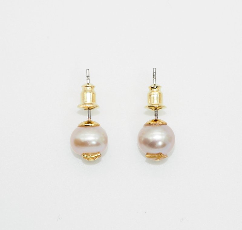 GDクラシック - ピンクの真珠のイヤリング。石の意味 - プレシャス - ピアス・イヤリング - 宝石 