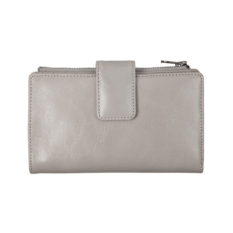 OUTSIDER Clamp_Light Grey / Light Grey - Wallets - Genuine Leather Gray