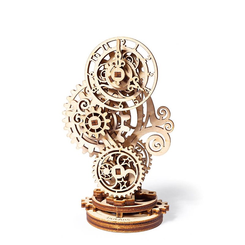 /Ugears/ Ukrainian wooden model Steampunk Clock Steampunk Clock - แกดเจ็ต - ไม้ 
