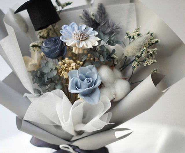 BLUE BELLE  Handmade Mini Flower Bouquet - Shop posieflowers Wood, Bamboo  & Paper - Pinkoi