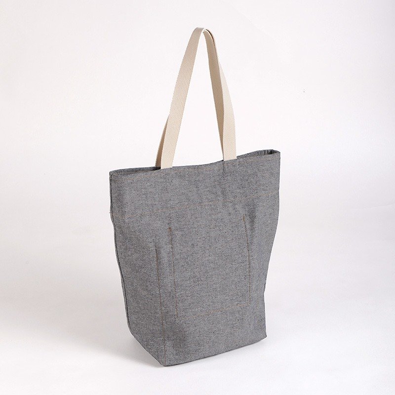 Rhythm bag - tannin ash - กระเป๋าแมสเซนเจอร์ - ผ้าฝ้าย/ผ้าลินิน สีเทา