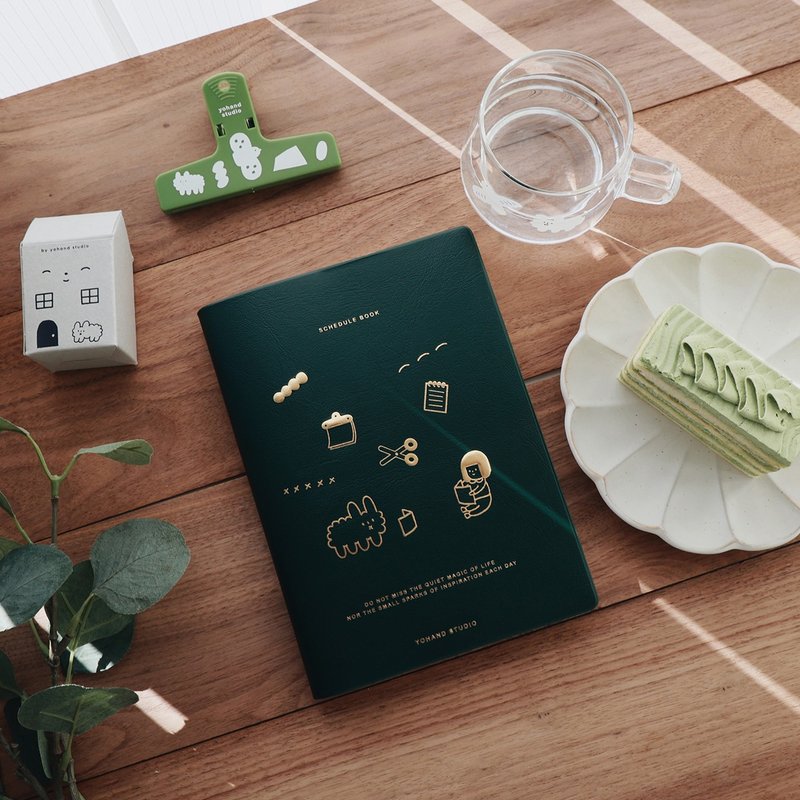 文具書 / 手帳 / 皮質燙金款 - 筆記本/手帳 - 紙 綠色