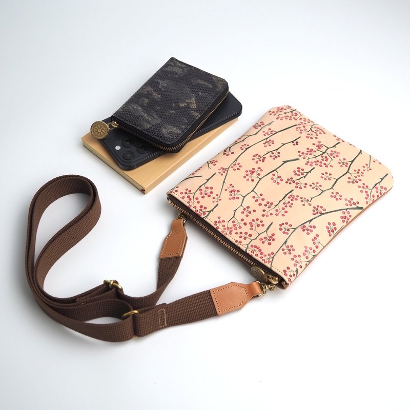 Zipper pochette / 36 patterns - กระเป๋าแมสเซนเจอร์ - หนังแท้ หลากหลายสี