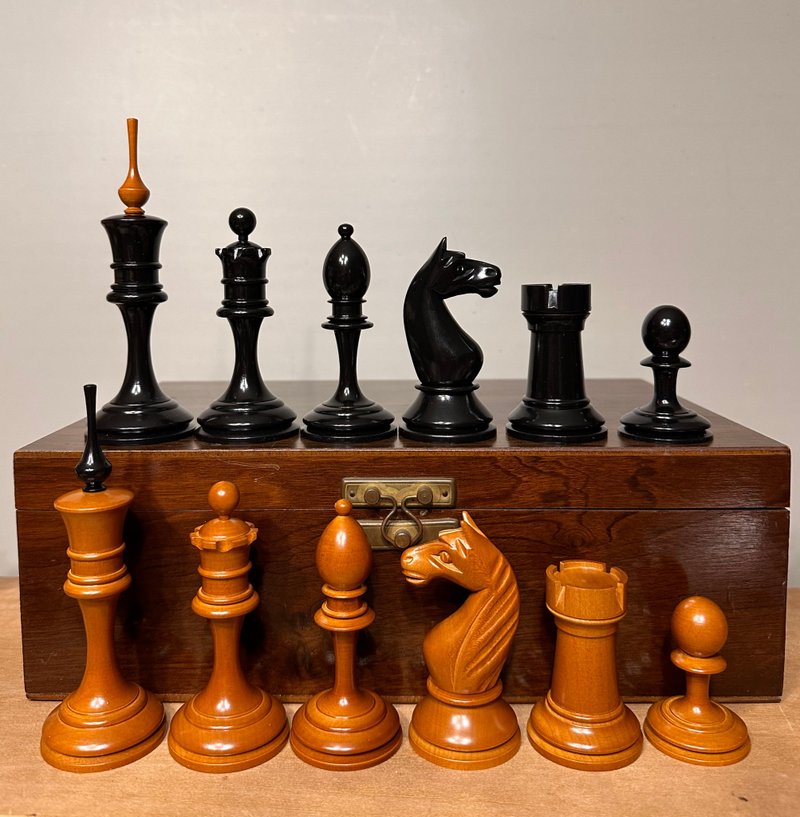 Soviet / Russian Chess set  1921 to 1927 (Replica) - Board Games & Toys - Wood Black