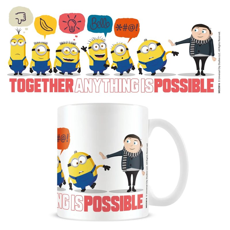 【小小兵】格魯的崛起逗趣馬克杯(TOGETHER ANYTHING IS POSSIBLE - 咖啡杯/馬克杯 - 陶 多色