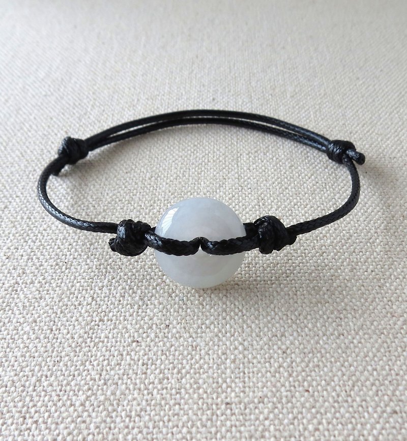 [Peace, wishful] 糯冰平安扣Emerald Korea wax line bracelet*03*evil spirits, body protection - Bracelets - Gemstone Black