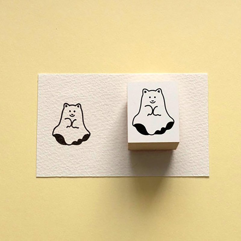 【スタンプ】おばけ犬【はんこ】 - 印章/印台 - 橡膠 白色