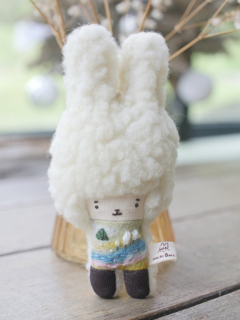 自由小兔。刺繡款。小河微光 - 公仔/玩偶 - 棉．麻 
