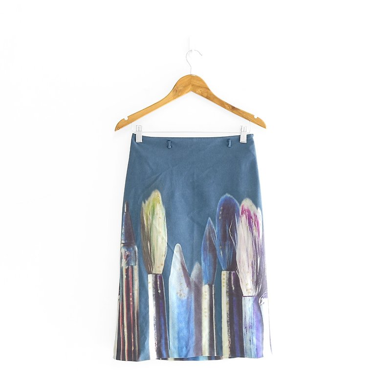 │Slowly│ vintage dress 4│vintage. Retro. Literature - Skirts - Polyester Multicolor