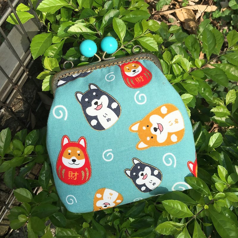 Shiba Inu 12cm Mobile Phone Case | Girlskioku~* - Messenger Bags & Sling Bags - Cotton & Hemp Blue