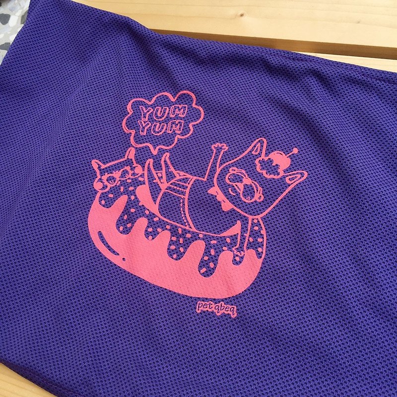 Purple donut method cool style cloth cover (requires use with cool pad) - ที่นอนสัตว์ - ผ้าฝ้าย/ผ้าลินิน หลากหลายสี