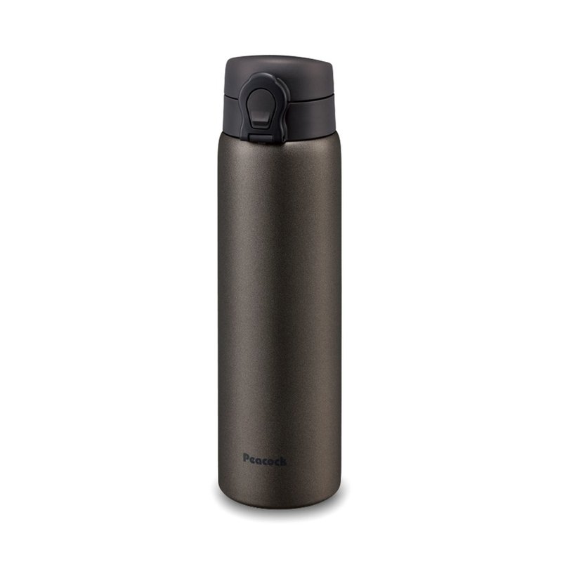 【孔雀Peacock】600ML 不鏽鋼保冷保溫杯 可拆洗上蓋 鎖扣式-棕 - 保溫瓶/保溫杯 - 不鏽鋼 咖啡色