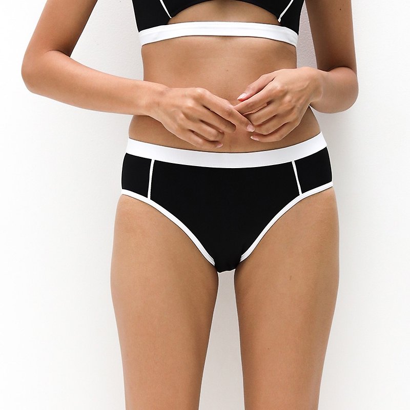 Primary low-waist bottom – black / swimwear (Sold as separate) 030BLCK - Women's Swimwear - Nylon Black