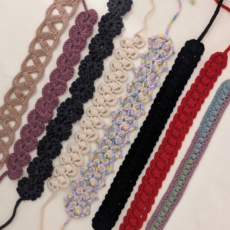 Retro crochet headband | hair accessories | tie - ที่คาดผม - วัสดุอื่นๆ หลากหลายสี