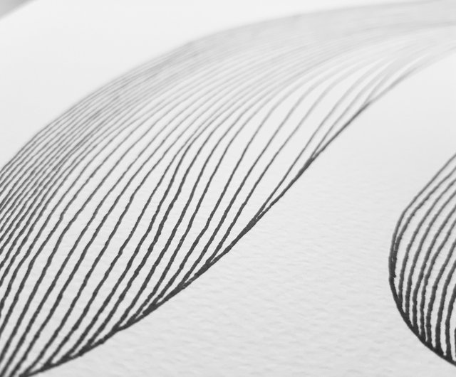 抽象的な線画アート作品 抽象的、落書き、抽象的な線黒い線の落書き絵として組み立てる