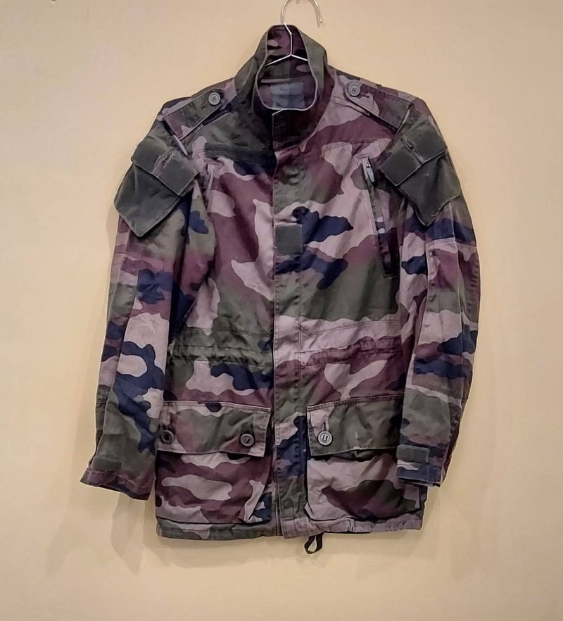 French public T4 camouflage windproof high collar zipper jacket military coat coat A style - Men's Coats & Jackets - Cotton & Hemp 