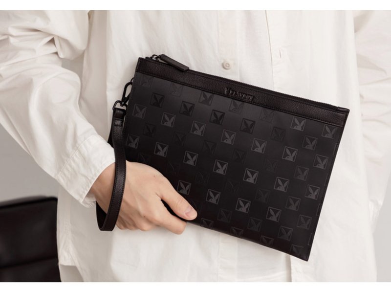 PLAYBOY - 萬用包附手挽帶 Meaningful系列 - 黑色 - 手拿包 - 其他材質 黑色