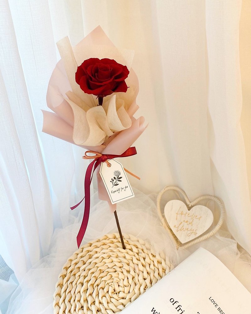 Preserved Flower/ Single Preserved Rose Bouquet/ Valentine's Day Bouquet - ช่อดอกไม้แห้ง - พืช/ดอกไม้ 