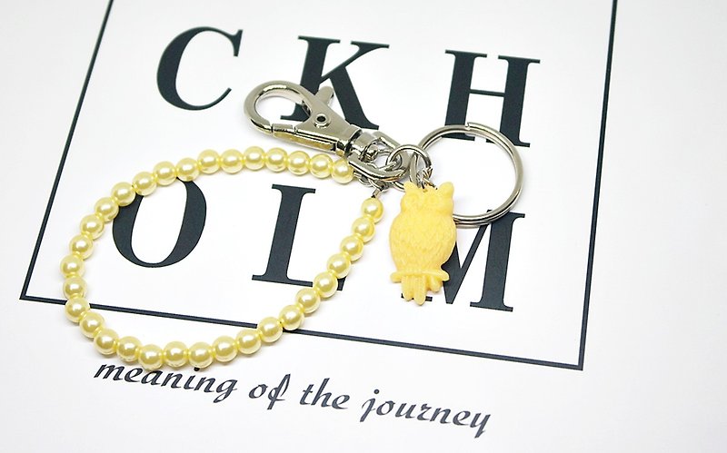 >>>>鑰匙圈+掛件 -黃色貓頭鷹- =>限量x1 #可愛 #包包掛件 - 鑰匙圈/鎖匙扣 - 樹脂 黃色