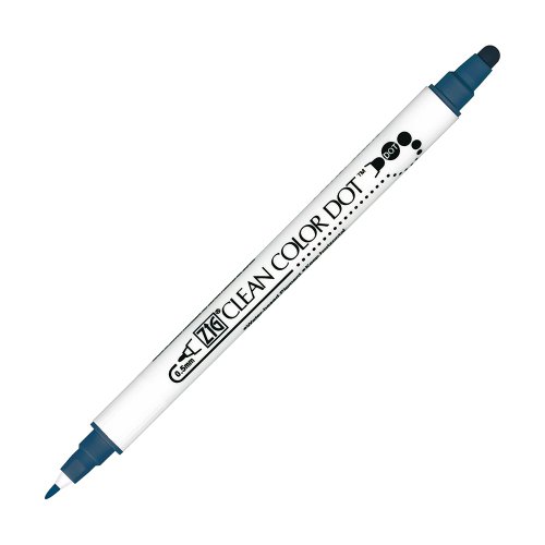 吳竹 臺灣總代理 【Kuretake 日本吳竹】ZIG Clean Color Dot 點點筆 單寧藍