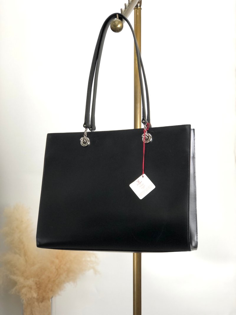 【 日本直送　名牌中古包 】Cartier カルティエ トートバッグ ブラック パンテール レザー vintage ヴィンテージ オールド tsw6yg - 手提包/手提袋 - 真皮 黑色