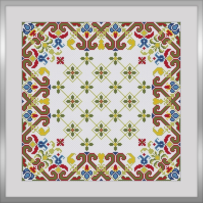 Sampler #6 Cross Stitch Pattern PDF. Geometric Cross Stitch. Ornament pattern - 編織/刺繡/羊毛氈/縫紉 - 繡線 