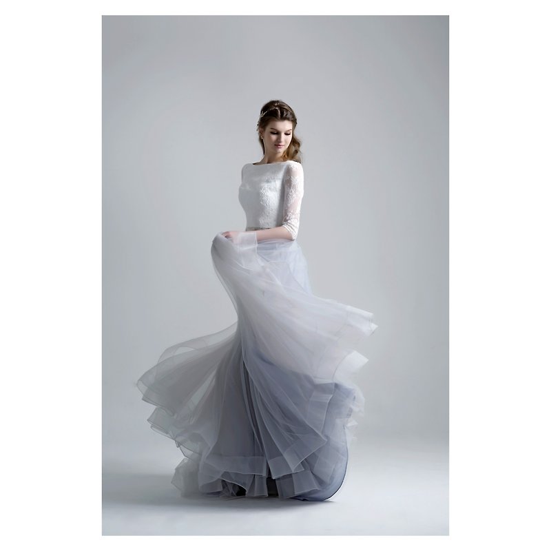 SAMPLE SALE LILAC 雙層紗半身婚紗 - 禮服/小禮服 - 聚酯纖維 
