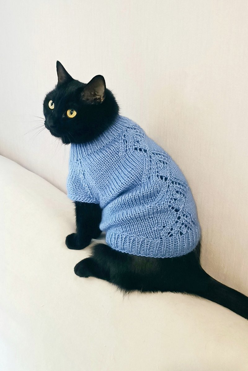 Knitting clothes for cats Wool cat jumper Sphynx cat sweater Small dog sweater - 寵物衣服 - 羊毛 