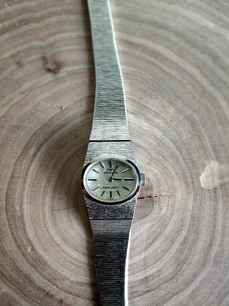 TECHNOS 古董錶 手上鍊機械錶 女錶 情人節禮物 - 女裝錶 - 其他金屬 銀色