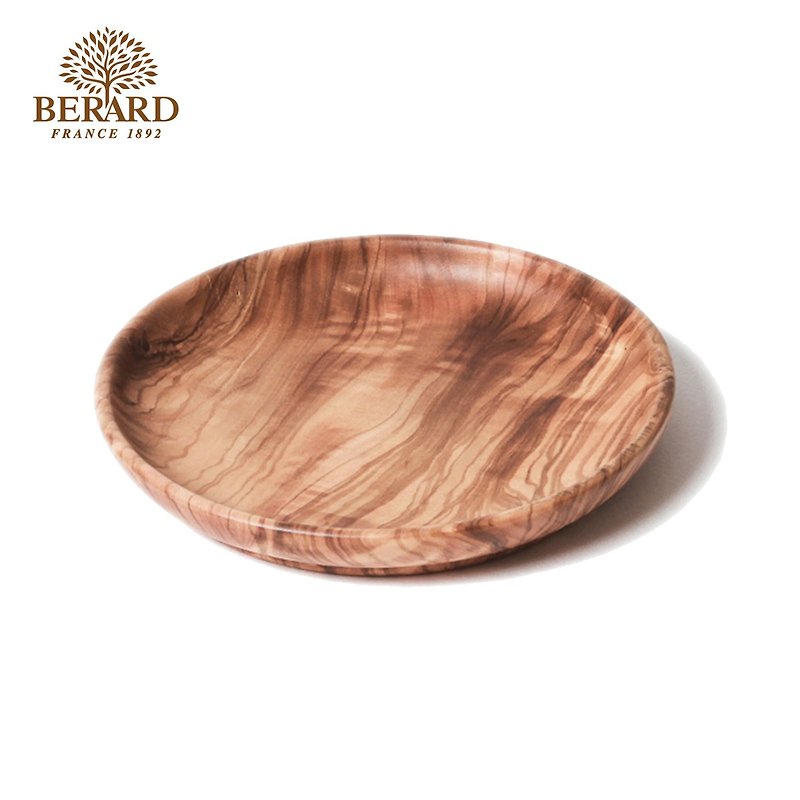 法國 Berard 畢昂原木食具 手工橄欖木餐碟/盤 18cm - 盤子/餐盤 - 木頭 咖啡色