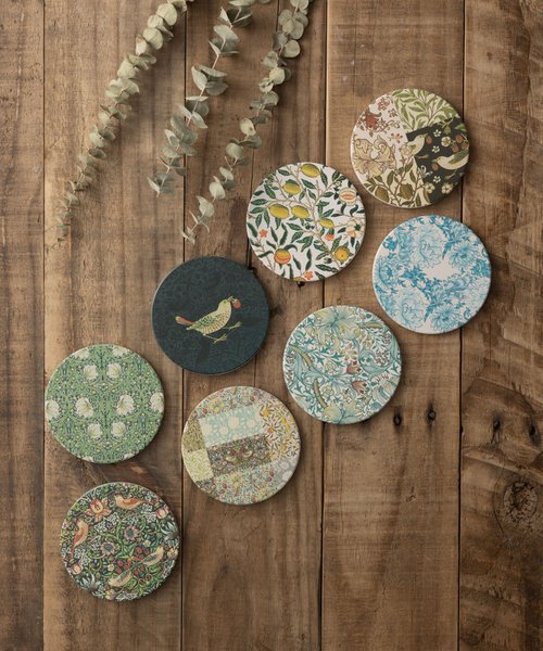 ウィリアムモリス柄 珪藻土コースター 04. Golden Lily