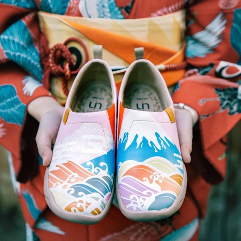 【Uin】Spanish Original Design | Fuji Spring Painted Casual Women's Shoes - รองเท้าลำลองผู้หญิง - วัสดุอื่นๆ หลากหลายสี