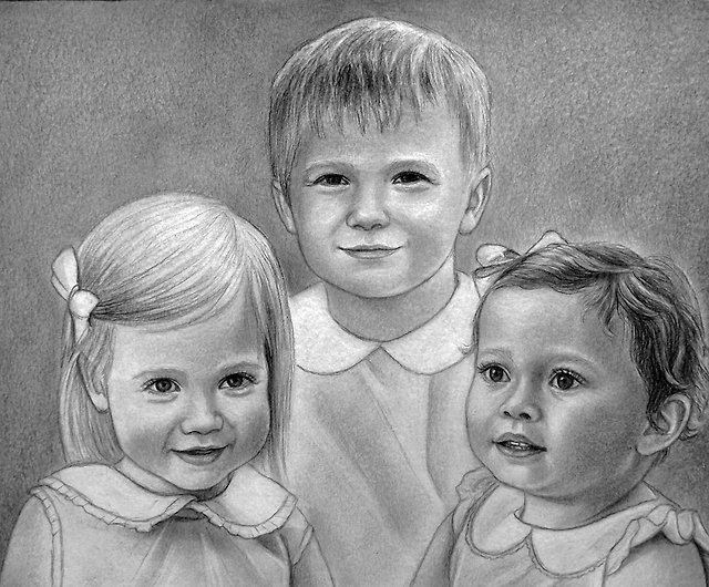 Portrait Drawing MY DAUGHTER AT AGE TWO 