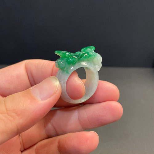 元元圓滾滾 水晶手鍊 瀚玉珠寶 天然翡翠戒指 老坑正陽綠如意戒 緬甸玉戒指 天然A貨