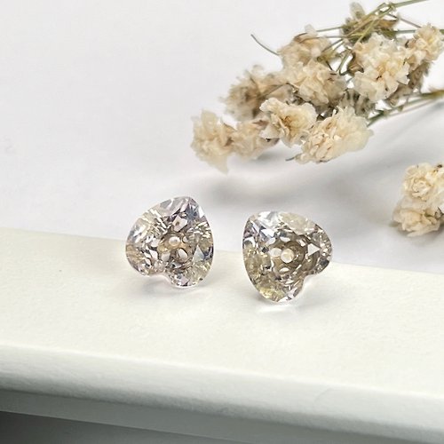 瓔珞珠寶盒 E.L.Jewelry Box 巴西水晶耳環 925純銀鍍18k金 | 天然水晶 | 送禮