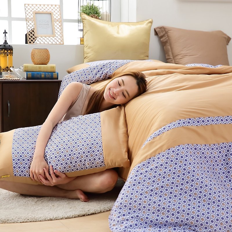 (Increase) Jinsha Lover - 60 cotton dual-use bedding package four-piece group [Queen size 6 * 6.2 feet] - เครื่องนอน - ผ้าฝ้าย/ผ้าลินิน สีทอง